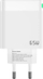 Karikues muri Jellico Fast Charger Quick 65W, 2x USB-C, USB-A, me kabllo Lightning për iPhone, i bardhë
