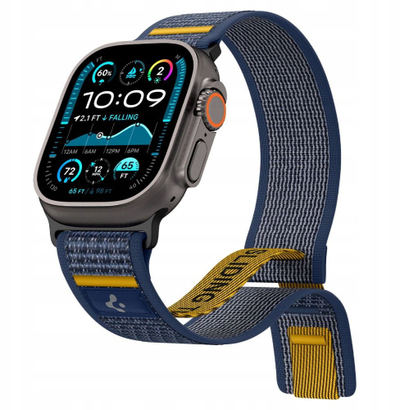 Rrip ore Spigen Athlex Air për Apple Watch 6 7 8 9 10 SE Ultra, tekstil, i zi