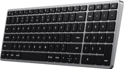 Tastierë Bluetooth Satechi X2 Slim, me numpad, ndriçim i pasëm, Space Gray