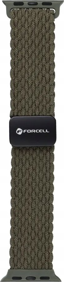Rrip ore Forcell F-Design FA02 për Apple Watch, najlon magnetik, 42 44 45 49mm, jeshile ulliri e errët