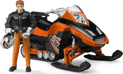 Lodër motoçikletë bore Bruder Snowmobile, me shofer, me aksesorë, shumëngjyrëshe