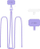 Rrip crossbody për telefon Tech-Protect C5S Rope, i rregullueshëm, ngjyrë lavender