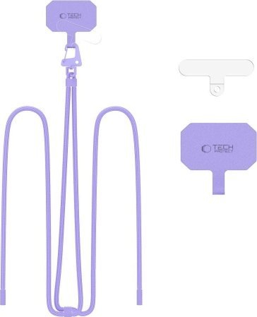 Rrip crossbody për telefon Tech-Protect C5S Rope, i rregullueshëm, ngjyrë lavender