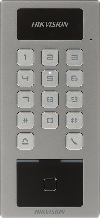 Терминал за контрола на пристап Hikvision DS-K1T502DBWX, LAN Wi-Fi, IP65 IK09, сив