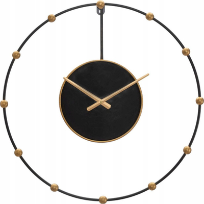 Orë muri Mauro Ferretti Pearl, Ø61cm, hekur, e zezë
