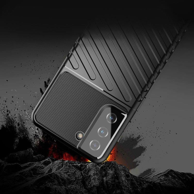 Kllëf telefoni Thunder Case për Samsung Galaxy S23, material TPU, antirrëshqitës, i zi