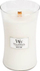 Qiri aromatik WoodWick White Teak, 609.5g, i bardhë