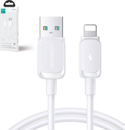 Kabllo Joyroom JYR767 USB A në Lightning, 1.2 m, 2.4A, e bardhë