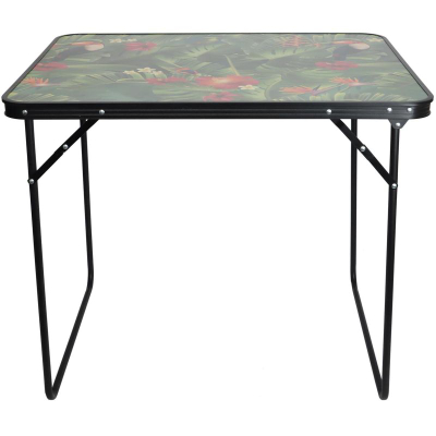 Tavolinë kampingu ST Garden Folding Suitcase, 80x60x70 cm, alumin, me lule