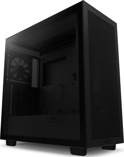 Куќиште за компјутер NZXT H7 Flow, USB-C, co прозорец, црна