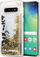Mbulesë telefoni Karl Lagerfeld Glitter Floating për Samsung Galaxy S10e, transparente me xixa të arta