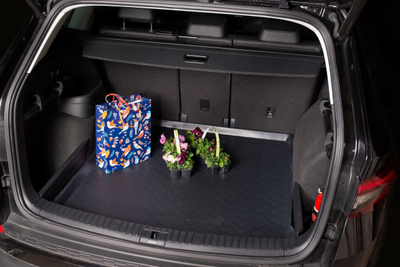 Tapet bagazhi MIX-PLAST për Mazda 2 II Hatchback 2014+, gomë, i zi