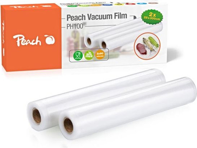 Фолија за вакумирање Peach PH100, 2 ролни, 28x300cm, транспарентна