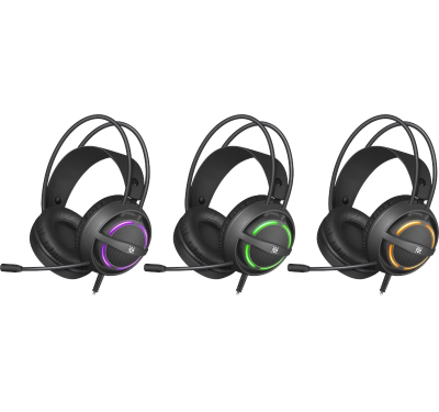 Kufje Defender Dexter RGB,, 16 Ohm, të zeza
