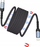 Kabull magnetik Swissten Self Retracting, USB C dhe Lightning, 1 m, zi-argjend