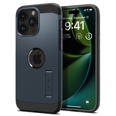 Mbrojtëse telefoni për iPhone 15 Pro Spigen Tough Armor MagSafe, e zezë