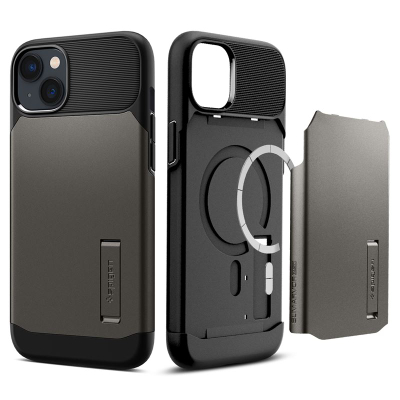 Mbrojtëse për celular Spigen Slim Armor MagFit, për iPhone 14 Plus, e zezë