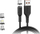 Kabllo USB Denmen 29367, USB A në USB C microUSB Lightning, 1 m, e zezë