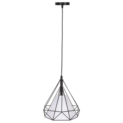 Llambë e varur tavani 25x25x125cm (HM4065), zezë/ bardhë