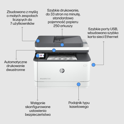 Printer multifunksional HP LaserJet Pro M3102fdn, A4, mono laser, i bardhë