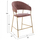 Stol velvet + metal 60×55×100 cm (HM8734.02), rozë
