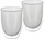 Set gotash termike Orion Double Walled Glass, 370 ml, 2 copë, transparente me nuancë të zezë