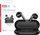 Kufje wireless XO X5 TWS, Bluetooth 5.0, me kuti karikimi, të zeza