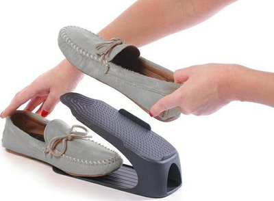 Rregullues këpucësh Prosperplast SHOE ORGANIZER PIOBM4-S433, set me 4 copë, për nr. 38-45, antracit