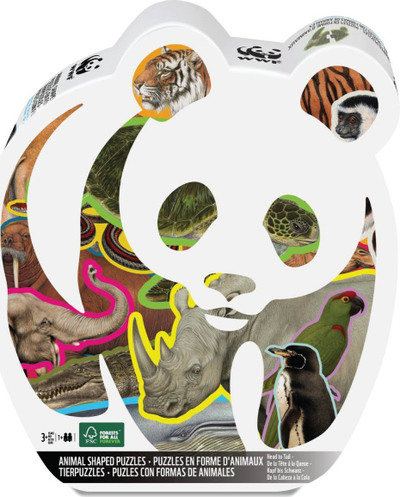 Puzzle set Ambassador 12 Animal Puzzles, 12 puzzle me kafshë, për kalamaj