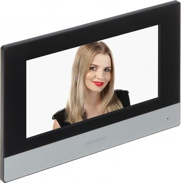 Interkom i brendshëm me video Hikvision DS-KH6320-WTE1 IP, i zi/gri