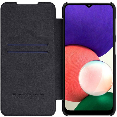 Këllëf mbrojtës Nillkin Qin Book për Samsung Galaxy A22 (4G), i zi