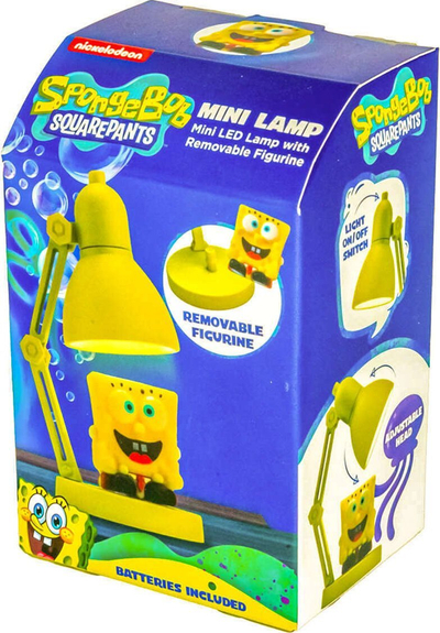 Llampa tavoline SpongeBob SquarePants Mini, LED, me figurë që hiqet, e verdhë