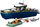 Set lodër Lego City 60456 Police Boat Chase, me minifigura, për fëmijë 6+