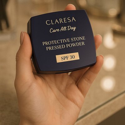 Pudër kompakte Claresa Protective Stone, SPF30, 10g, universal