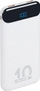 Powerbank RivaCase Rivacase 10000mAh, 20W, me ekran digjital, i bardhë