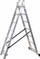 Shkallë alumini Braket 2 seksione, 400cm, 9+9 shkallëza, argjend