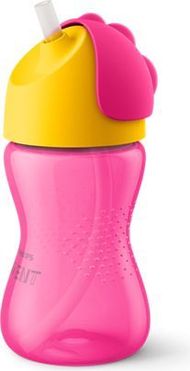 Shishe për fëmijë Avent Kubek (SCF798 / 02), 300ml, e portokallët / rozë
