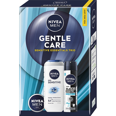 Set Nivea Men Box Deo Fresh, xhel dushi, 250 ml + antiperspirant sprej, 150 ml + krem hidratues, 30 ml