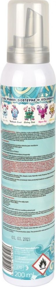 Shkumë banje TUBAN Tubi Foam Blue Zenek, 200 ml, blu