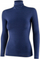 Bluzë golf për gra Brubeck Comfort Merino 2024, mëngë të gjata, lesh merino, blu navy