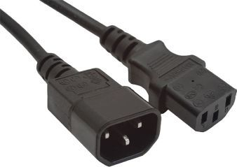 Kabllo Gembird VDE IEC320 C13/C14 (PC-189-VDE-3M), 3m, e zezë
