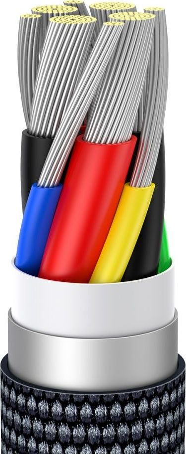 Kabllo karikimi Baseus Crystal Shine, USB C në USB C, 100W, 2m, e zezë