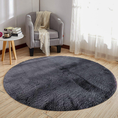 Tapet rrumbullak Strado Round Rug Rabbit, 90x90 cm, antirrëshqitës, gri e errët