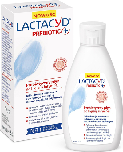 Течност Lactacyd Prebiotic за интимна хигиена, 200 ml