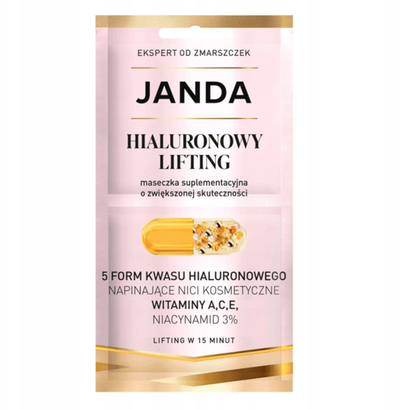 Maskë fytyre Janda Pharma Hyaluronic Lifting, efekt lifting, 2 x 4 ml
