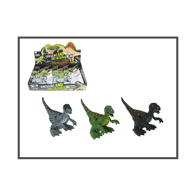 Lodër dinosauri me mekanizëm, 14 cm, me dritë LED, shumëngjyrëshe