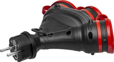 Ndarës prizash trefish AWTOOLS Extreme, IP54, 16A 4000W, i kuq e zi