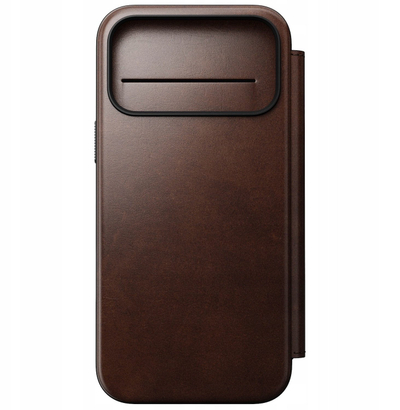 Këllëf folio Nomad Modern Leather për iPhone 17 Pro Max, lëkurë Horween, kafe