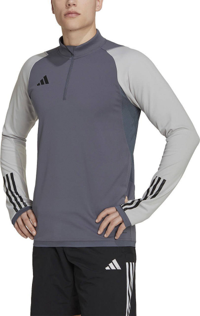 Bluzë trajnimi Adidas Tiro 23 Competition M HU1316, Aeroready, me zinxhir 1/2, gri