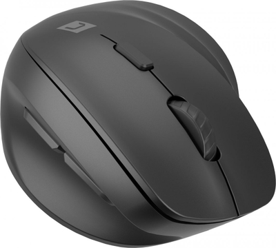 Maus Natec CRAKE, për majtakë, wireless, Bluetooth, USB, i zi